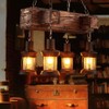 Farmhouse Lighting Industrial Rustic Wood Linear Island Pendant Light Chandelier