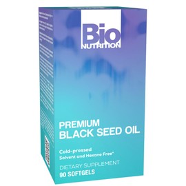 Bio Nutrition Bio Nutrition Black Seed Oil Premium 90 Softgels | Cold Pressed | Antioxidant Properties | Healthy Hair & Skin | Reduce Gas & Bloating