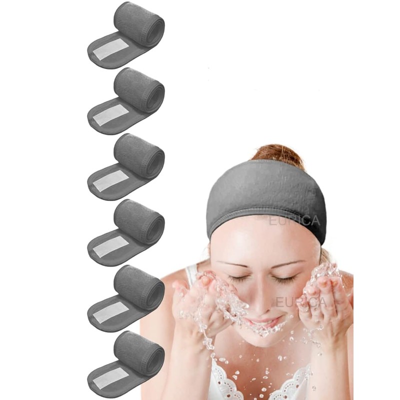 Juego de 6 diademas de spa para el pelo, para
