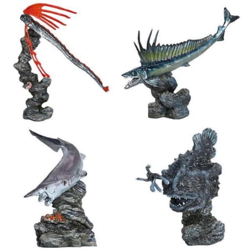 Ikimono Large Encyclopedia Mini Collection, Deep Sea Fish x 4