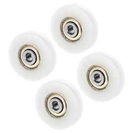 PATIKIL Nylon U Groove Pulley Wheel 6x38x8.5mm, 4 Pack Bearing Guide Track Sliding Conveyor Roller for Door Window Drawer Hardware Driving Mechanical, White