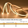 LumBelle COB LED Strip Lights Battery Powered, 6.6ft 640 LED