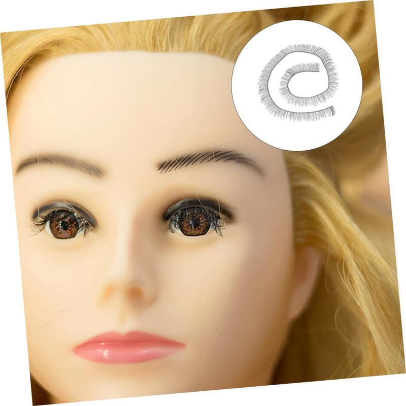 Gatuida 20pcs Handmade Doll Eyelashes Strips Fake Eyelashes for Doll