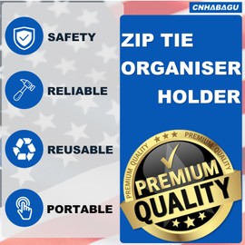 CNHABAGU Zip Tie Holder Organizer Cable Tie Organizer Holder for Tool Belt Strong Efficient Solution for Electrician Zip Ties Holder Reusable Portable Safety (Pink, 2 Pack)