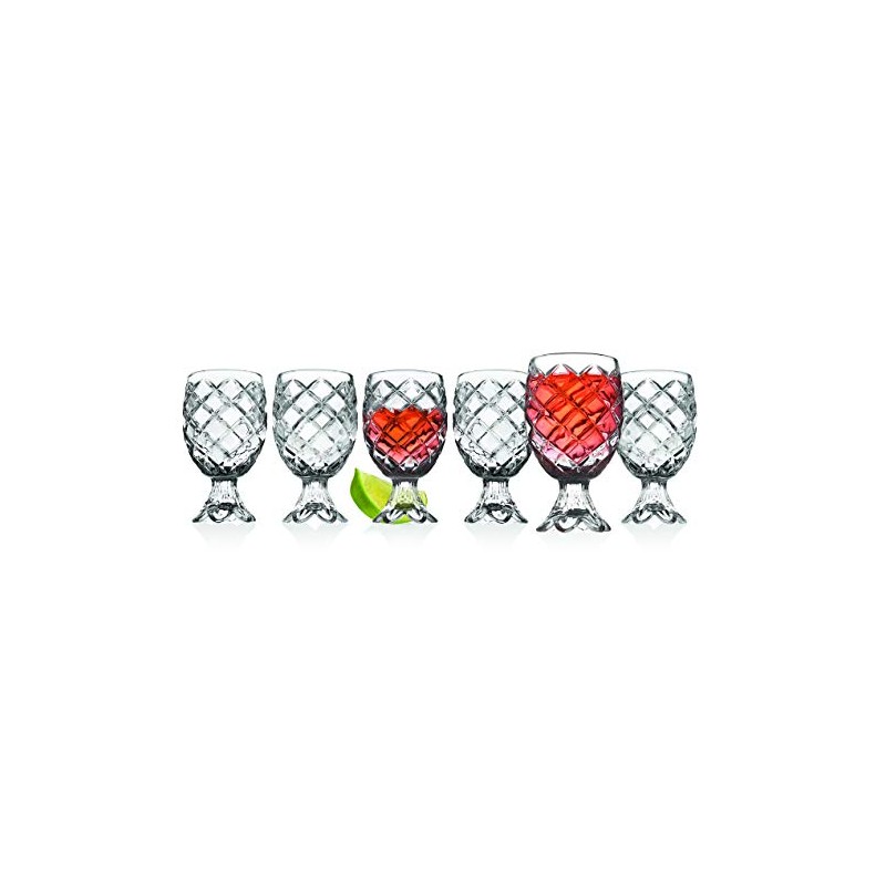 Godinger Pineapple Crystal Shot Glasses Beverege Drinkware - Set of