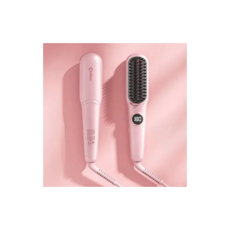 Cepillo Alisador Cedcer Ss03 Profesional Iónico Frizz Lcd