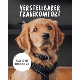 Rudelkönig Paola Dog Collar - Adjustable Nylon Dog Collar - Reflective Dog Collar Medium Dogs in Black