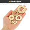sourcing map M3 Flat Washer, 80 Pcs Brass Ring Flat