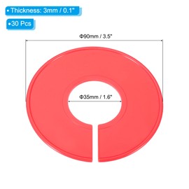 PATIKIL Clothes Dividers, 30 Pack Closet Clothing Rack Size Dividers, Red