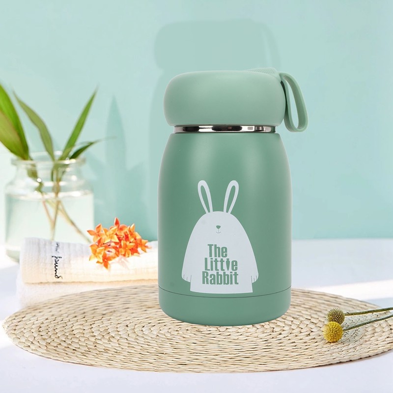 Children's Insulation Cup 12oz Double Wall Portable Rabbit Pattern Insulated