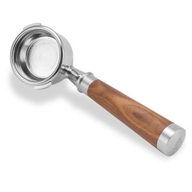 CrossCreek 58mm Espresso Bottomless Portafilter with 2 Ear | Fits Most Gaggia Espresso Machine | Food Grade Stainless Steel Basket and Walnut Handle | 58mm Espresso Machine Accessories