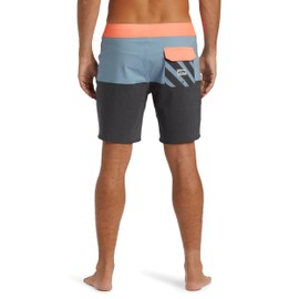 Billabong Men's Standard Fifty50 Pro Boardshort, 4-Way Performance Stretch, 19 Inch Outseam, Washed Blue, 36