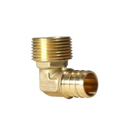 2 Pcs XFITTING Barb Crimp 3/4 Inch Pex X 3/4 Inch Male Threaded Elbow, 3/4 Inch Pex Male Elbow