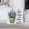 Spring to Plant Flower Lavender Wooden Box Sign Farmhouse Wood
