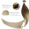 Wennalife U Tip Hair Extensions Real Human Hair, Ombre Walnut