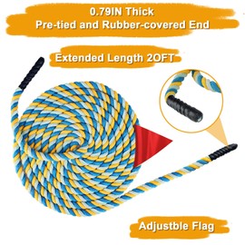 20FT Field Day Tug of War Rope for Kids and Adults, Outdoor Lawn Yard Family Birthday Party Games, Outside Backyard Camping Picnic Games, Backyard Carnival Games Fun for Team Building Activities