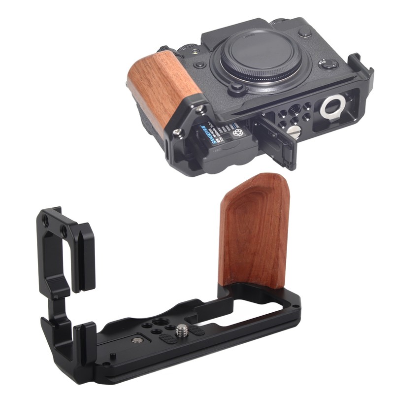 Wooden Handle L Quick Release Plate Cold Boot Bracket Cage