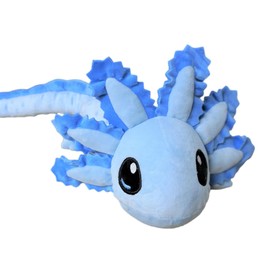 SENSORY4U Weighted Blue Axolotl Stuffed Animal - 22 Inches Long - Super Soft Cute Plush Axolotl Plush - 2.5lbs Weight for Comfort - Durable, Comfy Weighted Plushie Toy for Kids & Adults