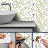 HOMETITUTE Hummingbird Floral Garden Wallpaper Peel and Stick Contact Paper