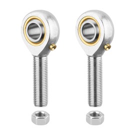 HiPicco POSB6 Rod End Bearing, 2pcs 3/8-inch Bore Pre-Lubricated 3/8-24 Male Thread Right Hand Heim Joint with Jam Nuts