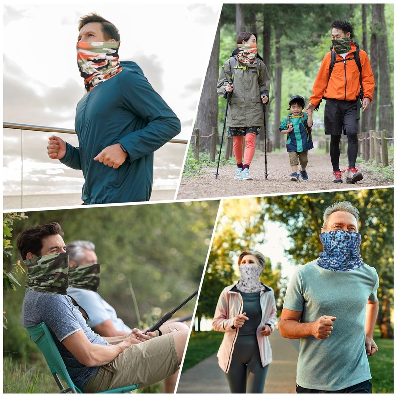 HARFINGTON Summer Cooling Neck Gaiter Sun Protection Face Mask Fishing