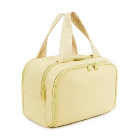 CN6029 Toiletry bag simple lightweight large wide opening toiletry bag fluffy cosmetic bag storage bag travel handbag:_Yellow