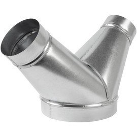 ECOPRO VENT 6" Inch 3 Way Metal Duct Splitter. 45 Degree 3 Way 6x4x4 inch Y Shape Connector. 4" Branch Sizing. Connect Multiple Machines - Dryer and Extractor Hood or Dryer and Dryer in one ducting