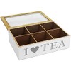 G. Wurm Tea Box 'I Love Tea' with Viewing Window