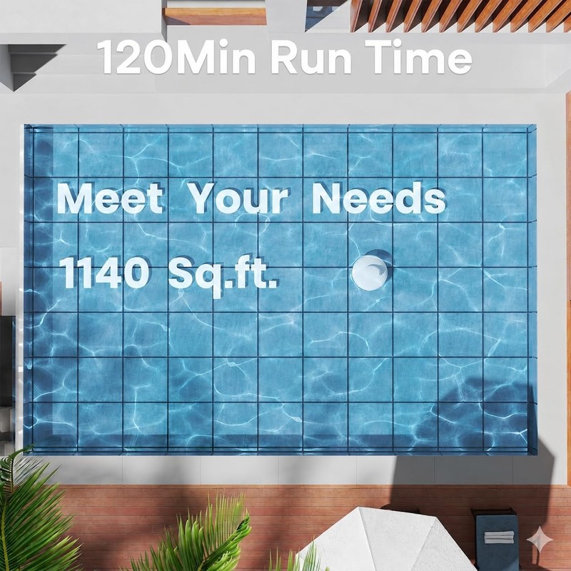 (2026 NEW) AQUVII Cordless Robotic Pool Vacuum, Dual-Layer Filtration