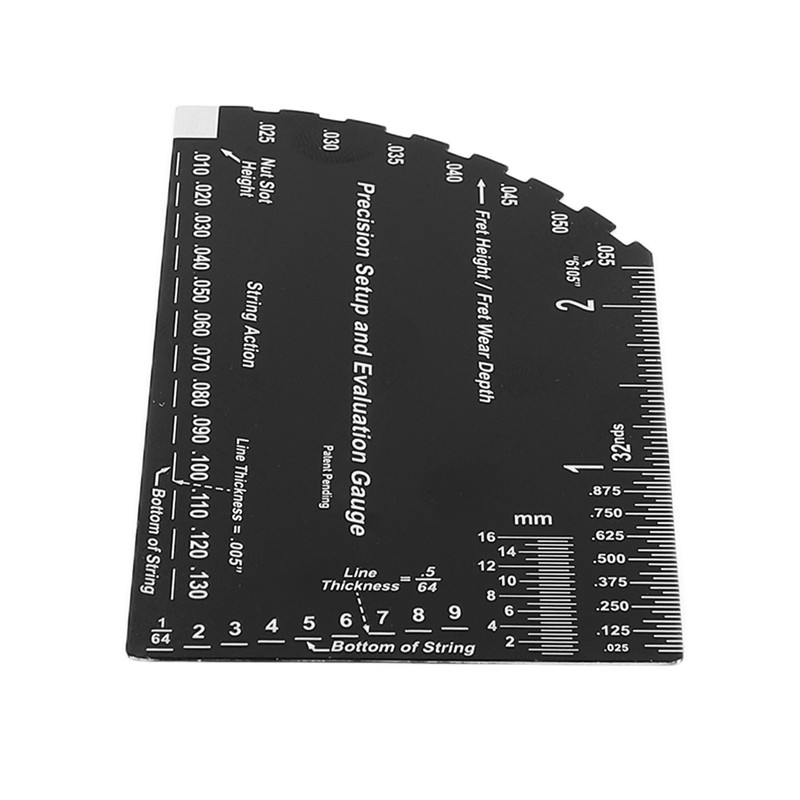 String Action Ruler Stainless Steel Guitar Fret Ruler String Height