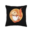 Kuhli Loach Drinking Coffee Throw Pillow