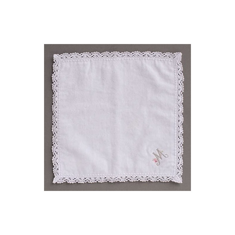 Sofisti Initial Lace Towel Handkerchief White Ladies Ladies Hand Towel