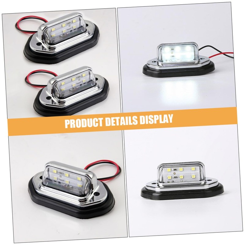 ULTECHNOVO 2pcs Led Car License Plate Light Tail Light for