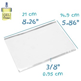Gel Press Monoprinting Print Plate - A5 (14.8 x 21 cm) Gel Plate - Printmaking Supplies - Reusable Gel Printing Plate for Press Art for Card Making, Scrapbooking, Journaling, Arts & Crafts