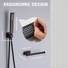 Ameletai Matte Black Handheld Shower Head Set, Square Shower Wand