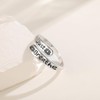 Anillo de plata de ley 925 con forma de loto