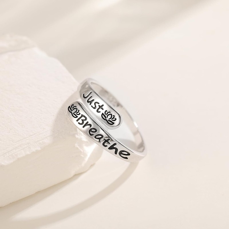Anillo de plata de ley 925 con forma de loto