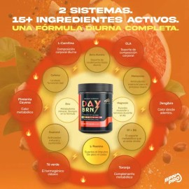 Termogénico DAY BRN BPN Pro con L-Carnitina y Guaraná para Energía y Quema de Grasa                                                                   