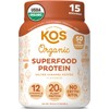 KOS Salted Caramel Coffee Vegan Protein Powder - Low Carb Pea Protein Blend, Organic Plant Superfood Enriched with Vitamins & Minerals - Ideal for Keto, Dairy-Free, and as a Nutrient-Packed Meal Replacement for Women & Men
