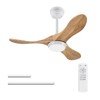 BOJUE Solid Wood Ceiling Fans with Lights, Dimmable, 36 Inch