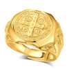 EUDORA 18K Gold Plated Sterling Silver St Benedict Ring San