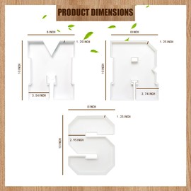 Valguri 10 Inch Plastic Fillable Letter for Charcuterie, Bridal Shower Party Table Centerpiece, Waterproof (MRS)