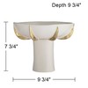 Dahlia Studios Adelaide 9 3/4" White and Gold Ceramic Pedestal