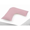 Belledorm Pink V shaped pillow case cover with poppers -