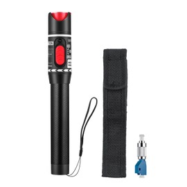Xunsomten -1PC 50km Visual Fault Locator Fiber VFL Fiber Tester VFL Fiber Optic Cable Tester Meter with 1pc Singlemode 9/125μm FC Male to LC Female Adapter