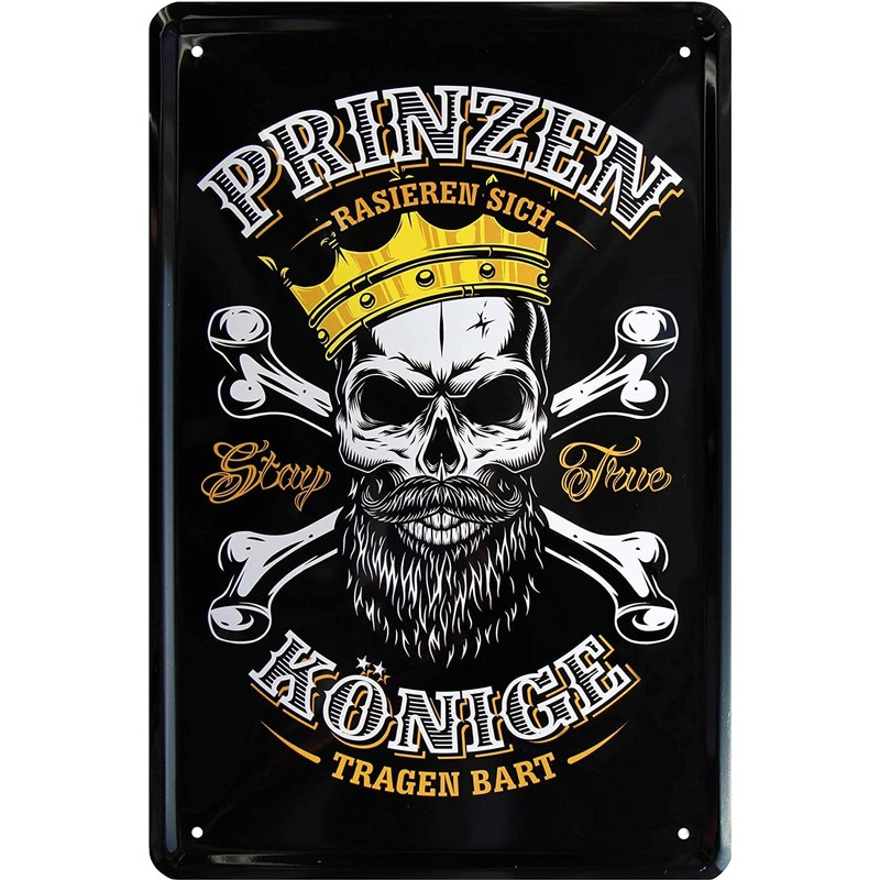 345 Decorative Tin Sign with Prince Shaving Sich - King