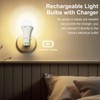 2 Pack Emergency Rechargeable Light Bulbs,Battery Operated Backup Light Bulb