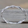 Jude Jewelers Platinum Platd Silver Braided Knot Eternity Wedding Band