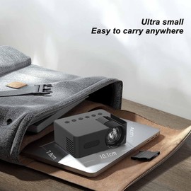 Projector, HD 1080P Video Projector, Home Theater Video Projector, Built-in 4Ω-2W Speaker, Eye Protection, Portable Projector for Indoor and Outdoor Use