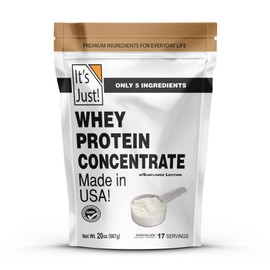 It's Just! It's Just! - 100% Whey Protein Concentrate, Made in USA, Premium WPC-80, Natural Cocoa Powder (1.25 Pound, Chocolate)